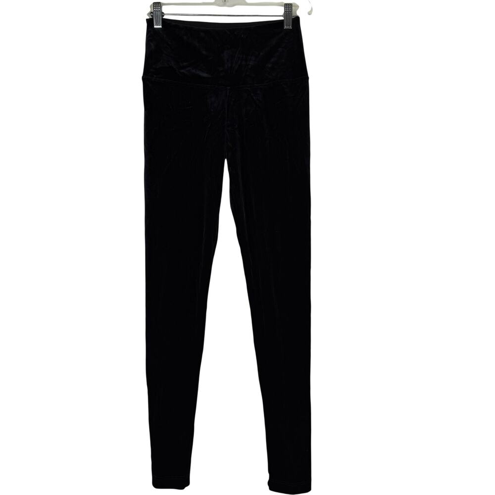 Lysse Women's Black Velvet Leggings Pants Size Medium